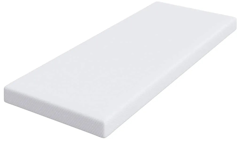 vidaXL Στρώμα επικάλυψης Λευκό 80 x 200 cm Υφασμα Jacquard