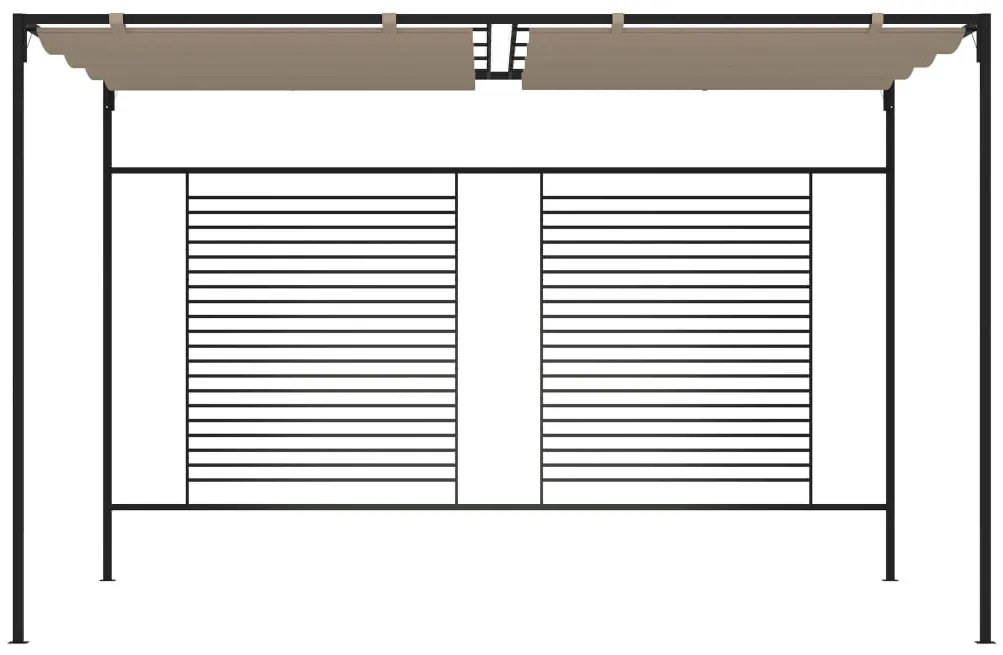 Κιόσκι Γκρι / Μπεζ 3 x 4 x 2,3 εκ. 180 γρ./μ² με Συρόμενη Οροφή - Μπεζ-Γκρι