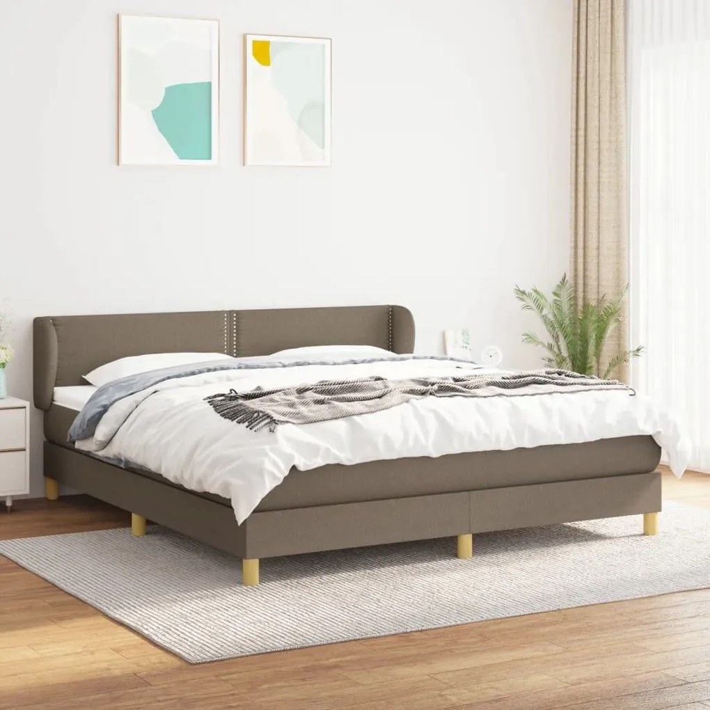 ΚΡΕΒΑΤΙ BOXSPRING ΜΕ ΣΤΡΩΜΑ TAUPE 160X200 ΕΚ. ΥΦΑΣΜΑΤΙΝΟ 3126737