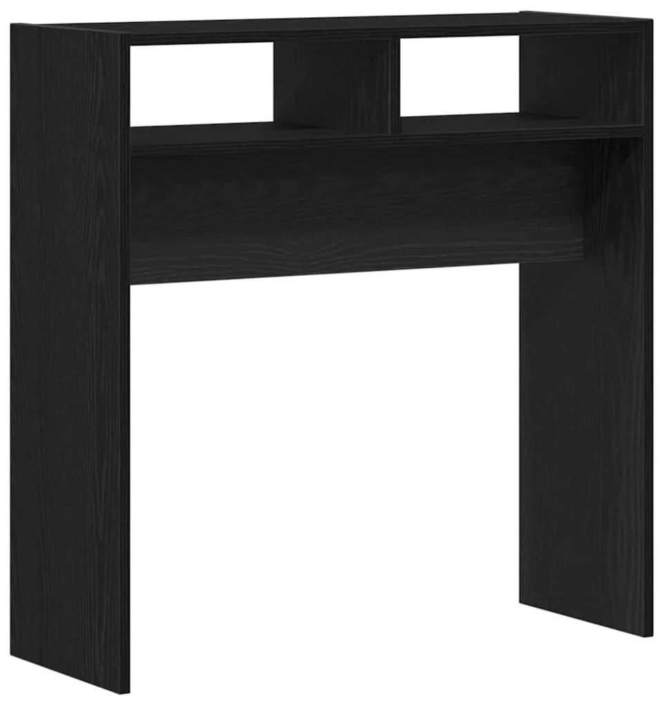 vidaXL Τραπέζι κονσόλας Μαύρη δρυς 78 x 30 x 80 εκ. Επεξεργασμένο ξύλο