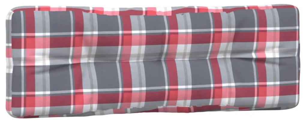 vidaXL Μαξιλάρια Παλέτας 5 τεμ. Γκρι Καρό Υφασμάτινα