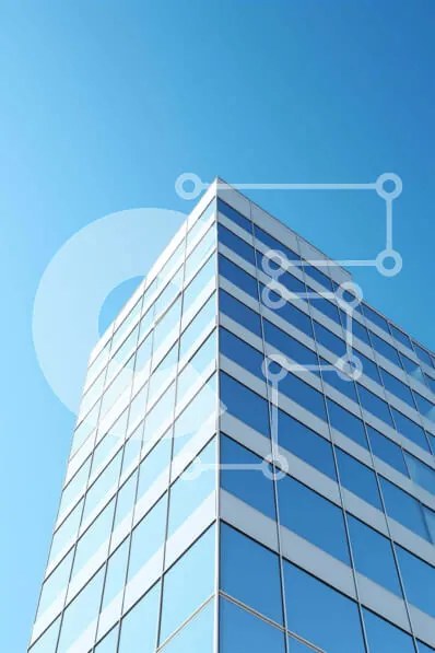 Intra Συλλεκτικό Ξύλινο Παζλ Plywood 4mm - Ψηλό γυάλινο κτήριο που βλέπει στον ουρανό Σε Ξύλινο Κουτί - Διαστάσεις Puzzle: 10x10 cm – 25 κομμάτια