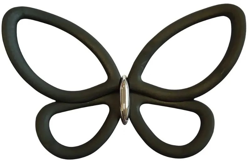 Διακοσμητικά αυτοκόλλητα Metal Butterflies 3D πολυπροπυλενίου-Leuko