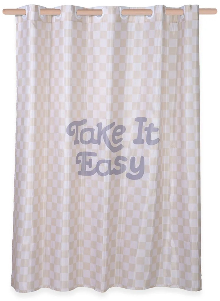 Κουρτίνα Μπάνιου (180x180) Με Τρουκς Nef-Nef Homeware Easy