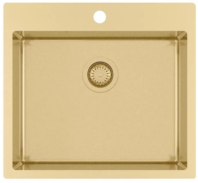 Helika Terra 100N Ένθετος Ανοξείδωτος Νεροχύτης 55x50.5mm PVD Gold