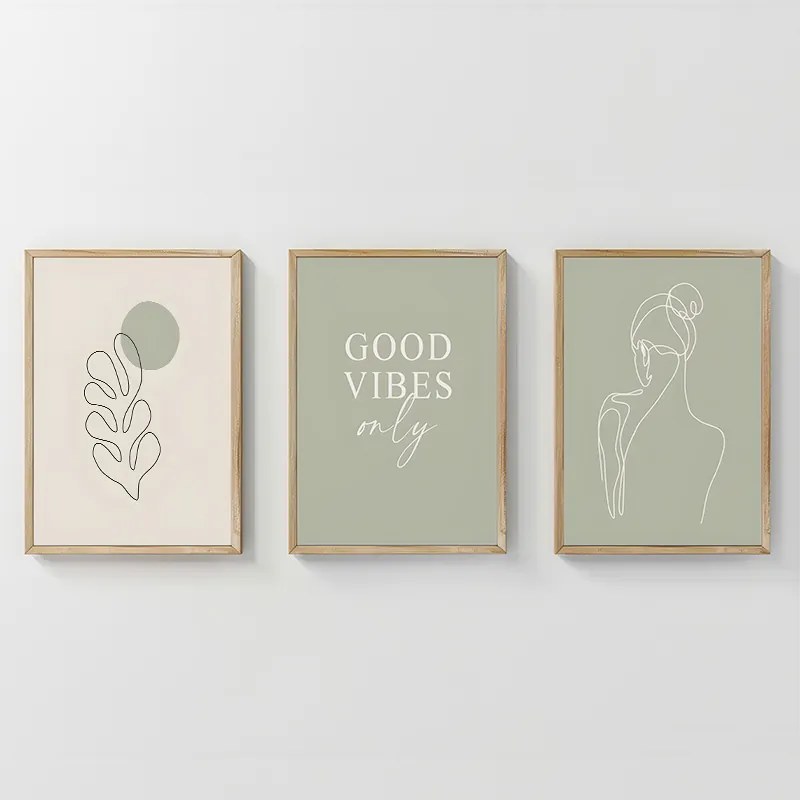 Πίνακας Veyra pakoworld τρίπτυχος με ψηφιακή εκτύπωση και πλαίσιο 33x1.5x48εκ