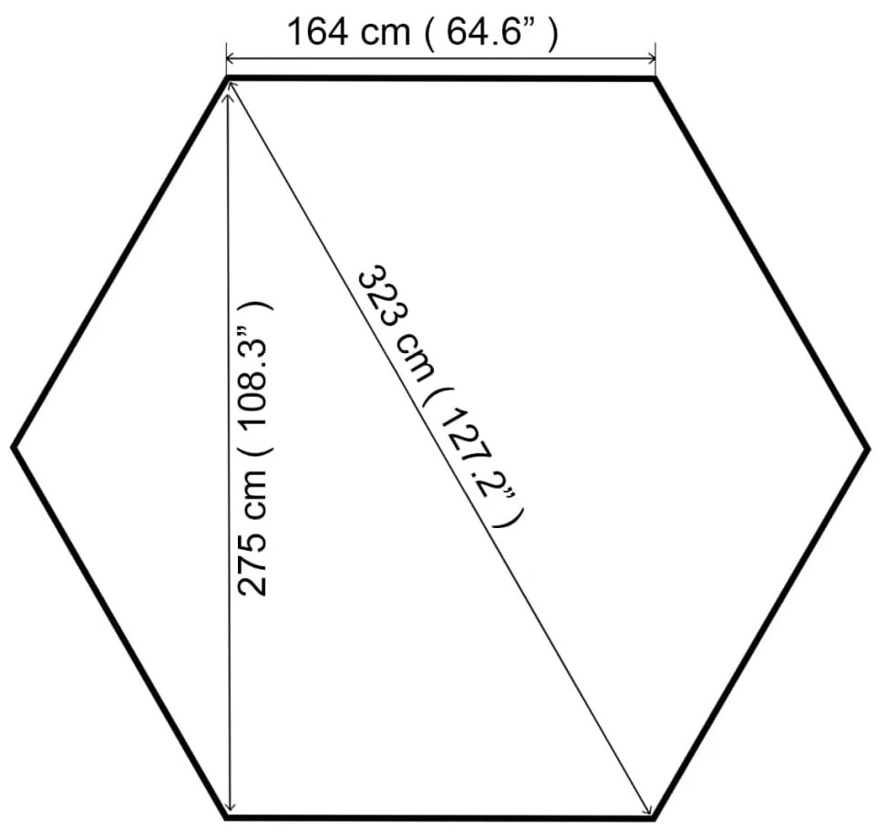 ΚΙΟΣΚΙ/ΤΕΝΤΑ ΚΗΠΟΥ ΕΞΑΓΩΝΙΚΟ ΜΠΕΖ 323 X 265 ΕΚ. 43165