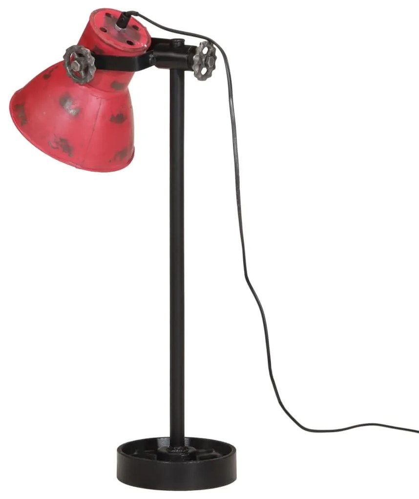vidaXL Φωτιστικό Γραφείου 25 W Αντικέ Κόκκινο 15x15x55 εκ. Ε27