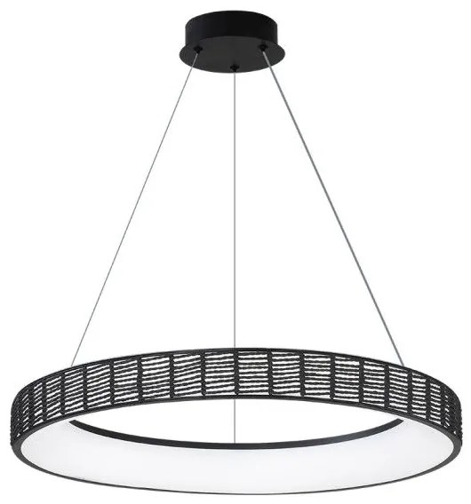 Κρεμαστό Φωτιστικό Οροφής LED 76W Μαύρο 3000Κ-6000Κ Dimmable Forte-63P-BK Sunlight FORTE-63P-BK Μαύρο