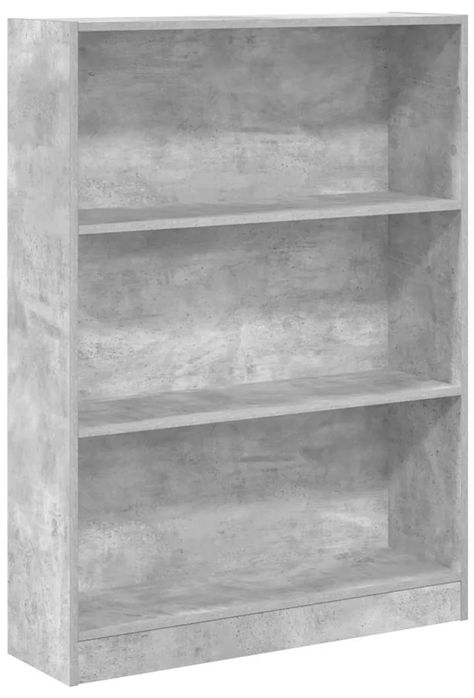 vidaXL Βιβλιοθήκη Γκρι Σκυροδέματος 80x24x109 εκ. Επεξεργ. Ξύλο