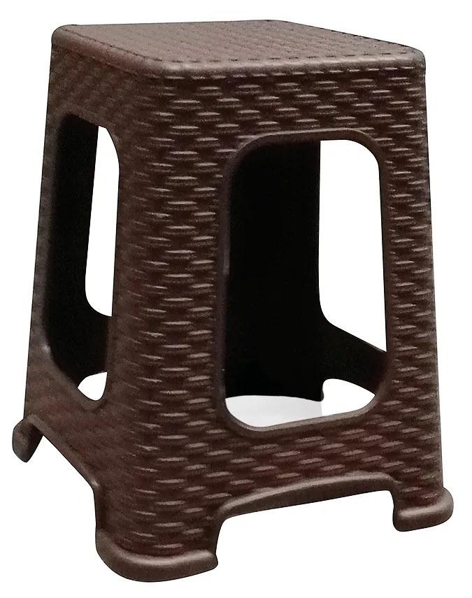 Σκαμπό ArteLibre Καφέ Rattan 35x35x46cm-14720022