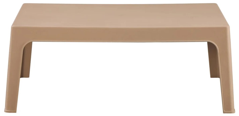 Τραπεζάκι παραλίας SLEEK Ορθογώνιο Πολυπροπυλένιο σε Καπουτσίνο 99x59.5x39.5Υεκ. 99x59.5x39.5 εκ.