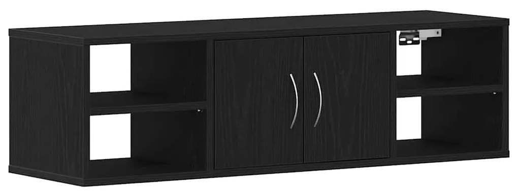 vidaXL Ράφι Τοίχου Μαύρη δρυς 140 x 41 x 75 εκ. Επεξεργασμένο ξύλο