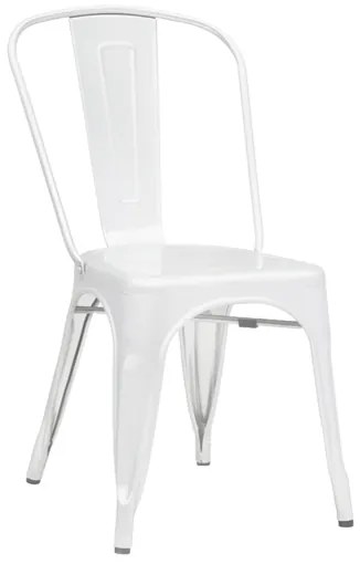 Καρέκλα Στοιβαζόμενη RELIX Μέταλλο Άσπρο 45x51x85cm