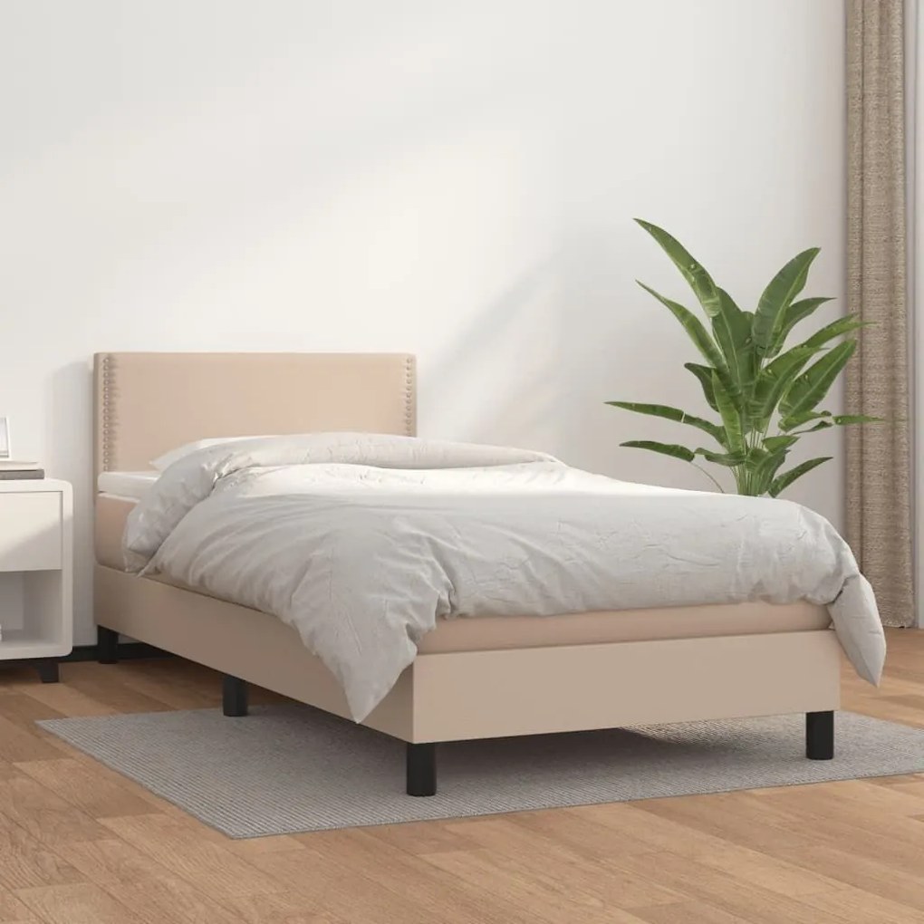 ΚΡΕΒΑΤΙ BOXSPRING ΜΕ ΣΤΡΩΜΑ ΚΑΠΟΥΤΣΙΝΟ 100X200ΕΚ.ΑΠΟ ΣΥΝΘ.ΔΕΡΜΑ 3141052