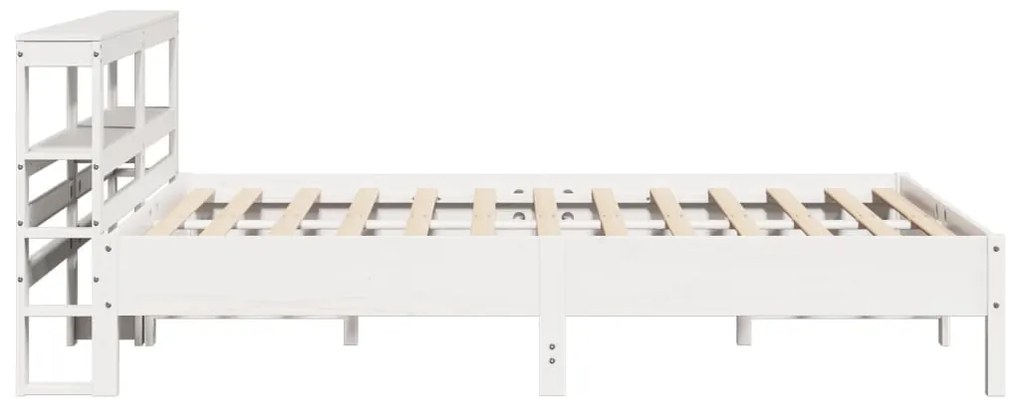 vidaXL Σκελετός Κρεβ. Χωρίς Στρώμα Λευκό 135x190 εκ Μασίφ Πεύκο