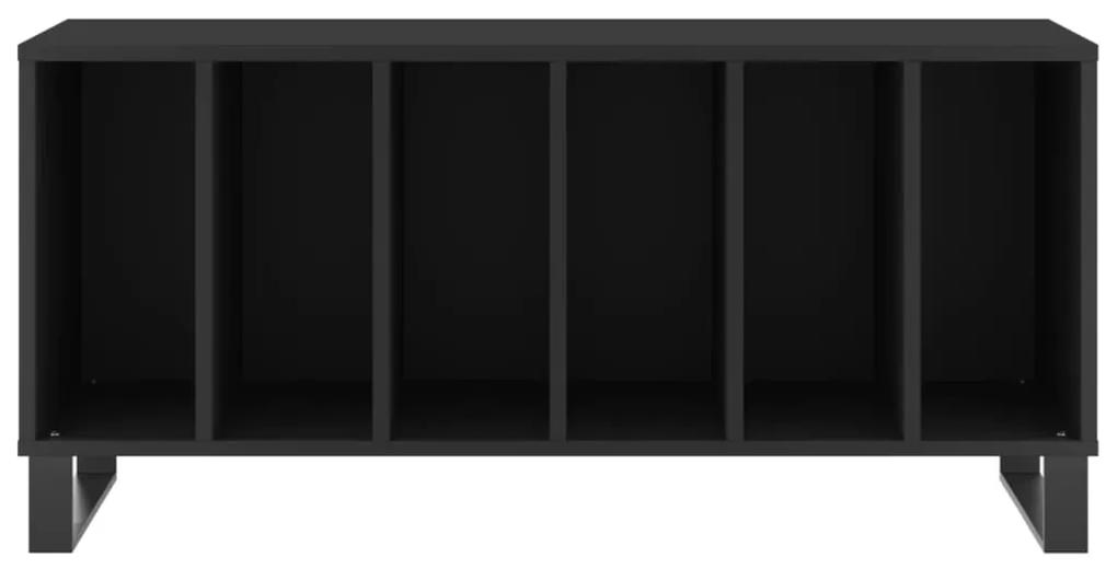 vidaXL Έπιπλο Δίσκων Μαύρο 100 x 38 x 48 εκ. από Επεξεργασμένο Ξύλο