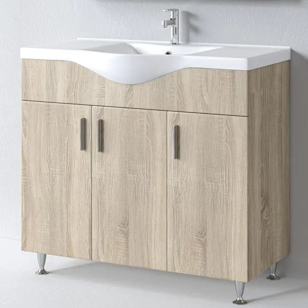 Bathroom Βench with Sink SIENA 100 Sonoma 100x46x85 εκ.