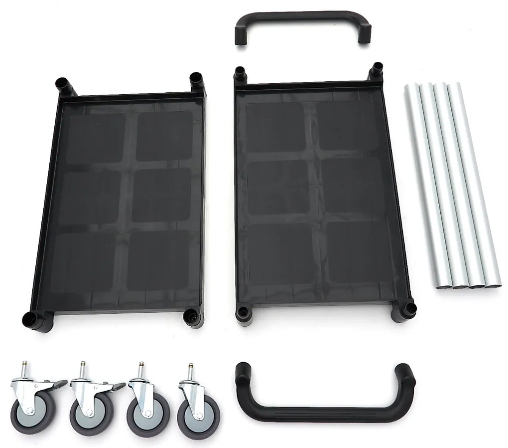 Serving Trolley – 2 Plastic Shelves – 86,5 x 42,5cm