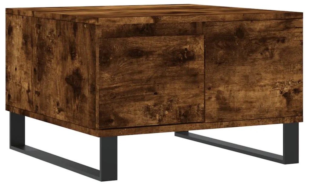 vidaXL Τραπεζάκι Σαλονιού Καπνιστή Δρυς 55x55x36,5εκ. Επεξεργασμ. Ξύλο