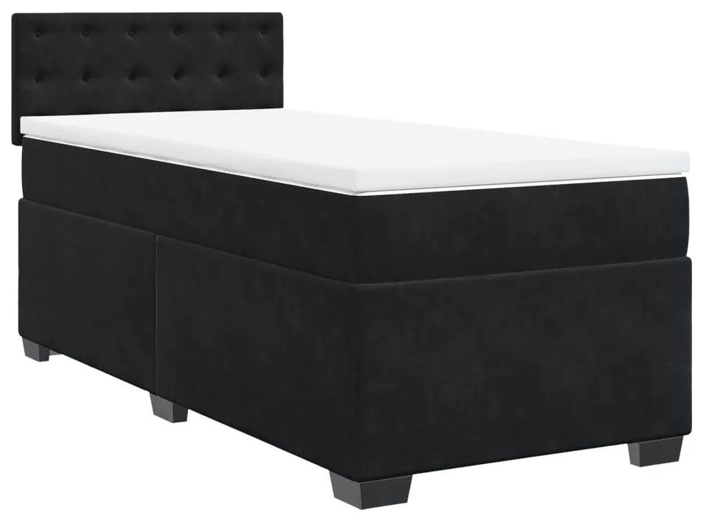 ΚΡΕΒΑΤΙ BOXSPRING ΜΕ ΣΤΡΩΜΑ ΜΑΥΡΟ 80 X 200 ΕΚ. ΒΕΛΟΥΔΙΝΟ 3288476