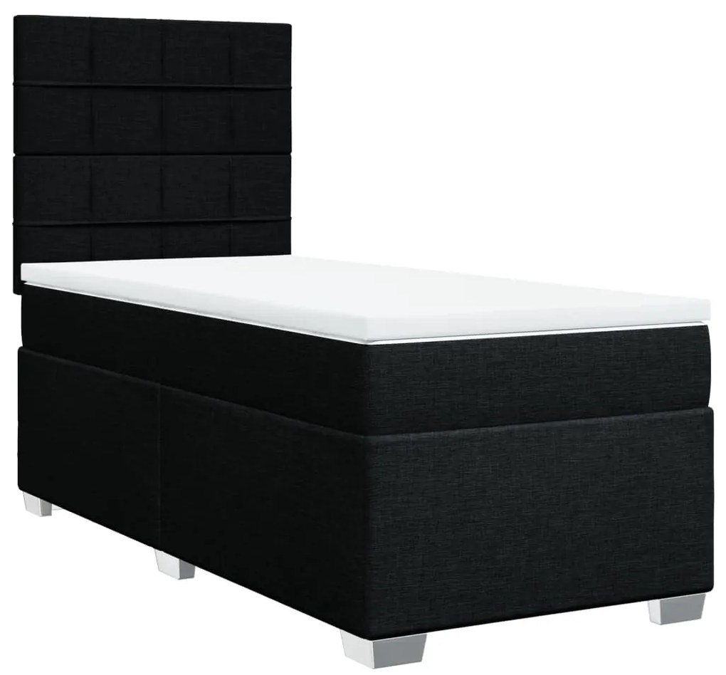 ΚΡΕΒΑΤΙ BOXSPRING ΜΕ ΣΤΡΩΜΑ ΜΑΥΡΟ 90X200 ΕΚ. ΥΦΑΣΜΑΤΙΝΟ 3292673