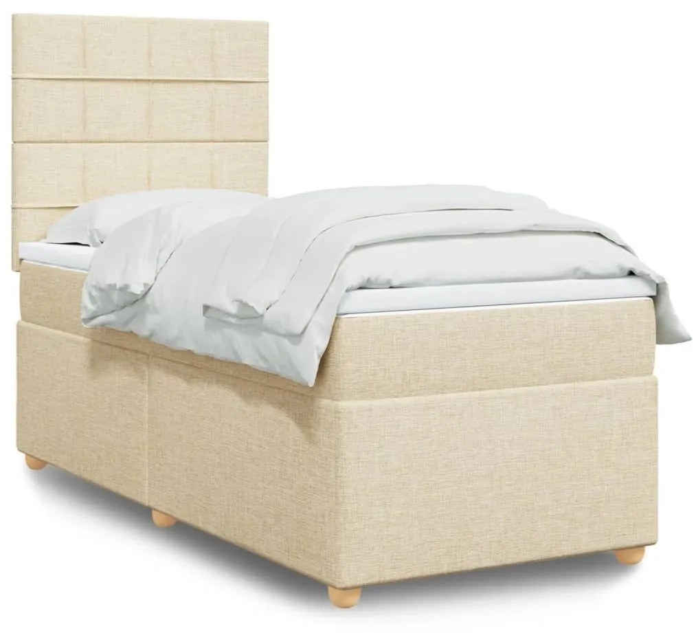 ΚΡΕΒΑΤΙ BOXSPRING ΜΕ ΣΤΡΩΜΑ ΚΡΕΜ 80 X 200 ΕΚ. ΥΦΑΣΜΑΤΙΝΟ 3293412