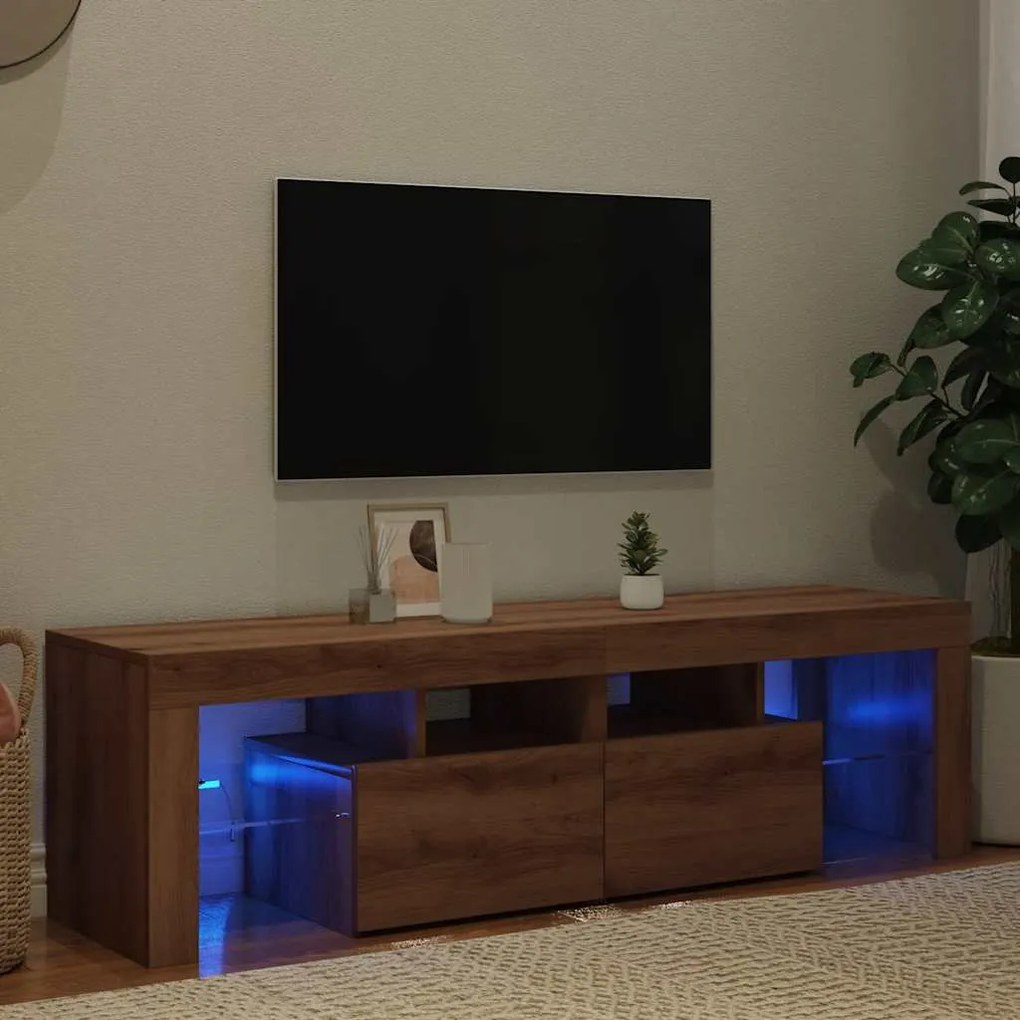 vidaXL Έπιπλο Τηλεόρασης με LED Αρτισιανή Δρυς 140x36,5x40εκ Επεξ.Ξύλο