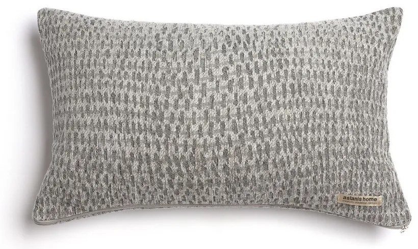 Μαξιλαροθήκη Διακοσμητική Ismaros Classic Grey-Silver Aslanis Home 30X50 Βαμβάκι-Chenille