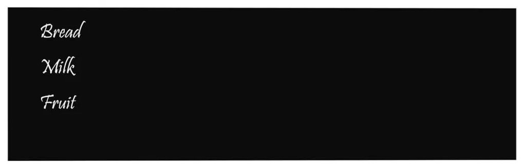 Πίνακας Επιτοίχιος Μαγνητικός Μαύρος 100 x 30 εκ. Ψημένο Γυαλί - Μαύρο