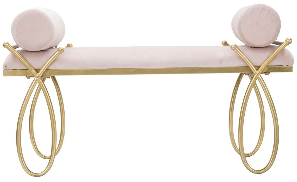 Ταμπουρέ Ροζ/Χρυσό RIBBON 49x112.5x53