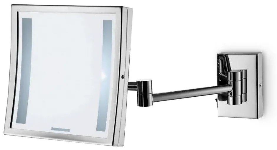 Eurorama FD02 Chrome Καθρέπτης 21,5x21,5 εκ. φωτιζόμενος LED