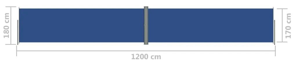 Σκίαστρο Πλαϊνό Συρόμενο Μπλε 180 x 1200 εκ. - Μπλε