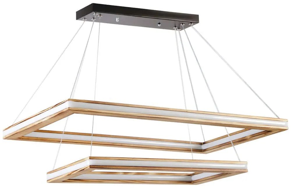 Φωτιστικό Οροφής Lux 846STL1974 70x70x80cm 2xLed 150W Oak Opviq