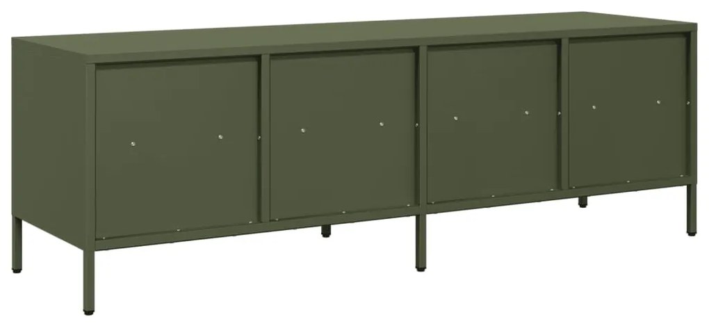 vidaXL Έπιπλο Τηλεόρασης Λαδί 135x39x43,5 εκ. Ατσάλι Ψυχρής Έλασης