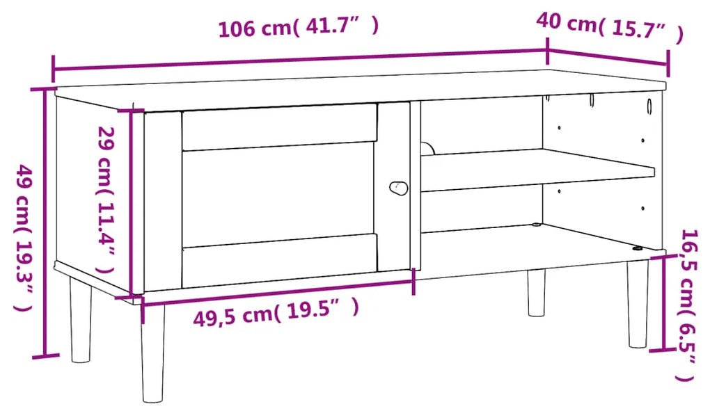 ΈΠΙΠΛΟ ΤΗΛΕΟΡΑΣΗΣ SENJA ΚΑΦΕ / ΡΑΤΑΝ 106X40X49 ΕΚ. ΜΑΣΙΦ ΠΕΥΚΟ 358040