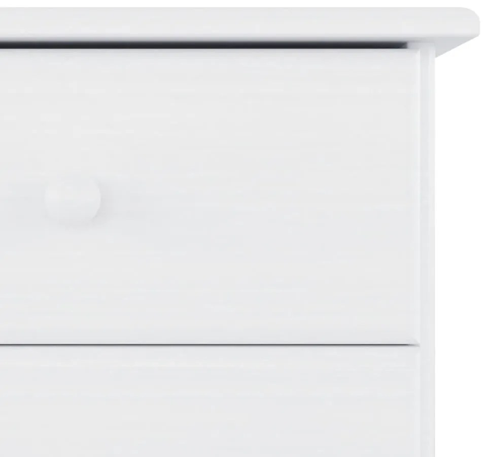 vidaXL Κομοδίνο ALTA Λευκό 41 x 35 x 55,5 εκ. από Μασίφ Ξύλο Πεύκου