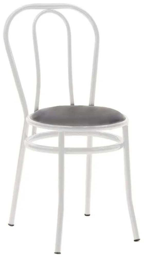 Καρέκλα Βιέννης I 243-000039 40x47x85cm Black-White Metal, Technoderma