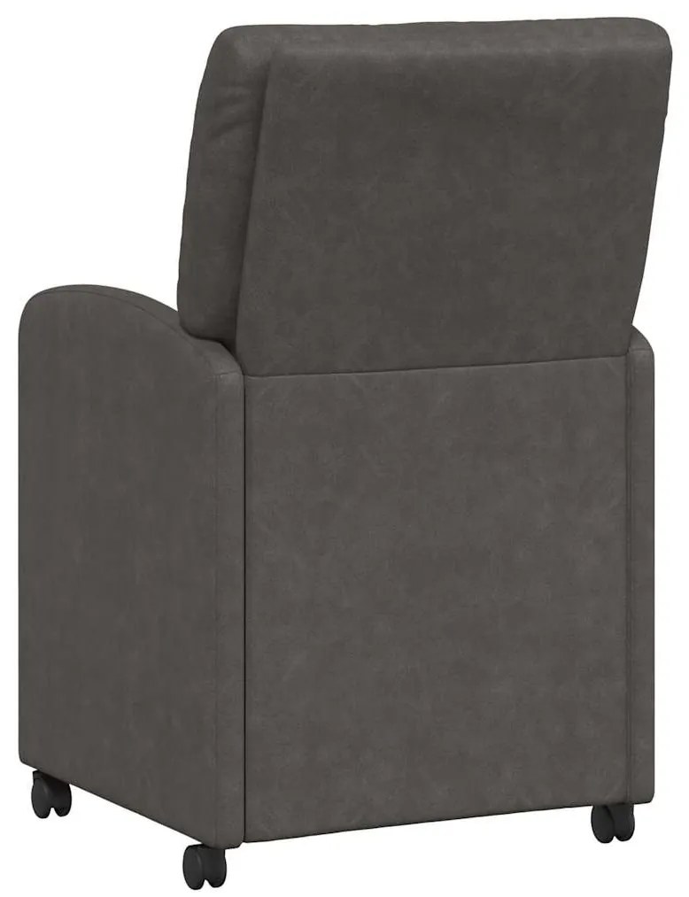 vidaXL Καρέκλες Φαγητού με Ρόδες 2 pcs Μαύρο 57 x 67 x 95 εκ