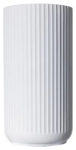 Supergreens Γλάστρα Πήλινη Κύλινδρος "Stripe" Λευκή S 26x26x50 εκ.