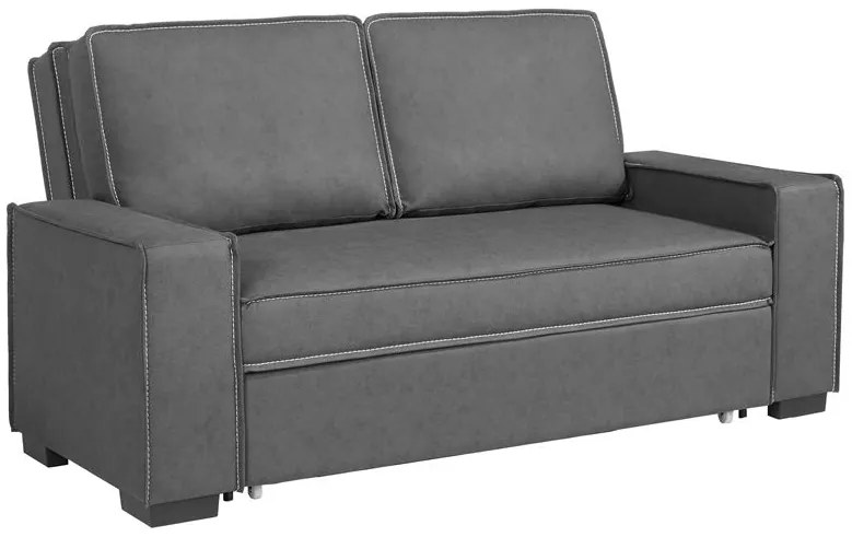 WOODWELL ALISON Καναπές - Κρεβάτι Σαλονιού - Καθιστικού, Pu-Nabuk Γκρι 176x102x91 Κρεβάτι:137x190x45 Ε996,4