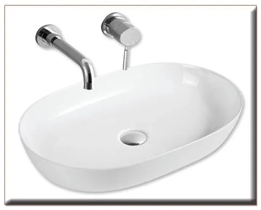 GL NEW STYLE OVAL-2 610*410*135  ΝΙΠΤΗΡΑΣ ΛΕΥΚΟΣ 83-8476
