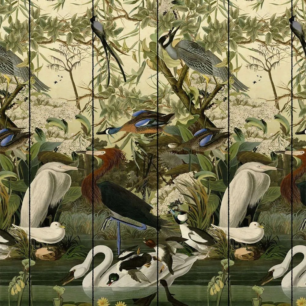 Ταπετσαρία Danubian Tale WP20719 Multi-Green MindTheGap Bamboo,Ξύλο