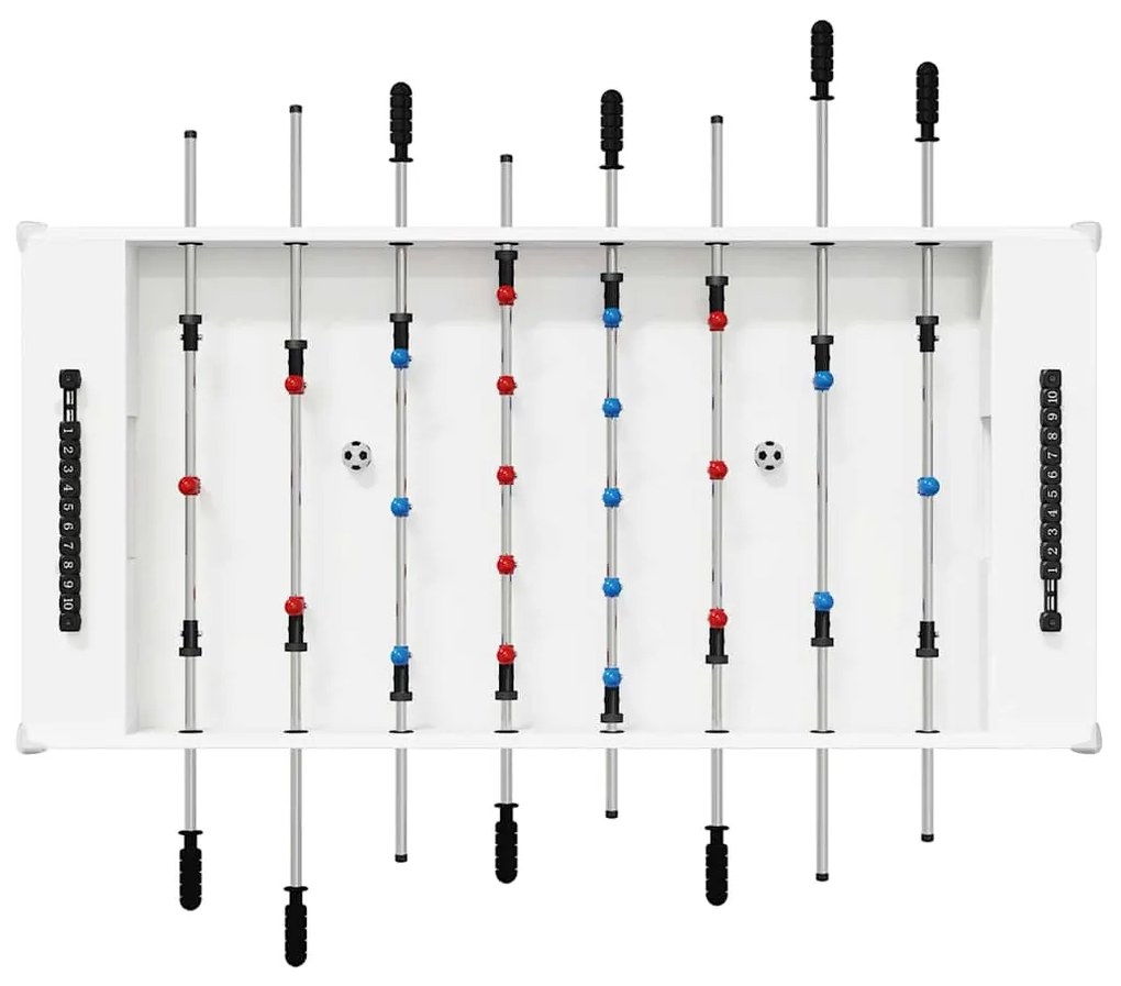 vidaXL Τραπέζι Φουτμπολ Λευκό 125 x 60,5 x 80 εκ. Επεξεργασμένο ξύλο