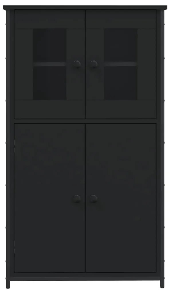 vidaXL Ντουλάπι Μαύρο 62x32x106,5 εκ. από Επεξεργασμένο Ξύλο