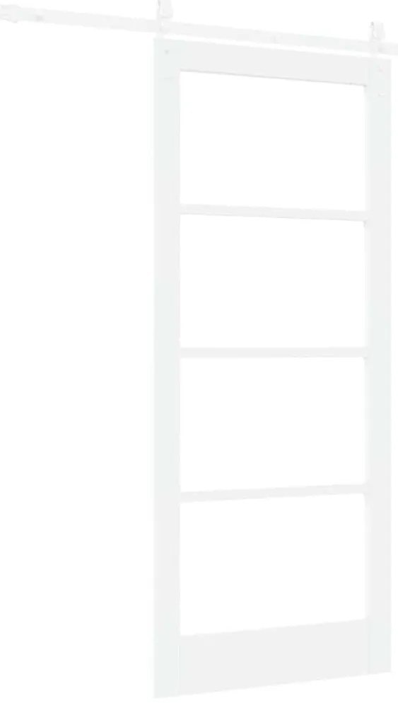 vidaXL Συρόμενη Πόρτα ORKDAL Λευκό 86 x 198.5 cm Μασίφ ξύλο πεύκου