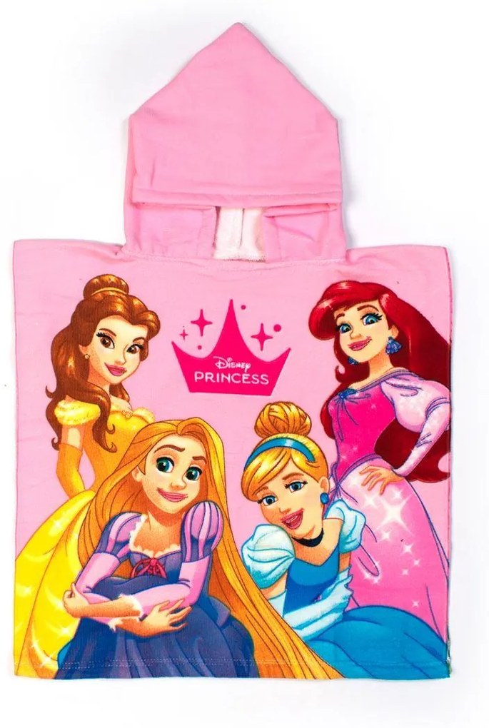 Πόντσο Παιδικό Microfiber 50x100εκ. Princess 08 Pink Disney DimCol