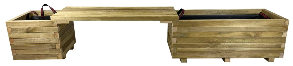 Tesias Παγκάκι γλάστρες σετ 220x40x40cm-Tesias  TES-810