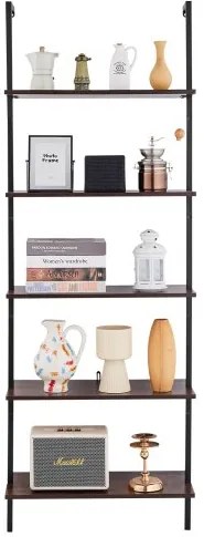 VEVOR Industrial Square Pipe Shelf 5 Tier 24x11.8in Wall-Mount for Bedroom