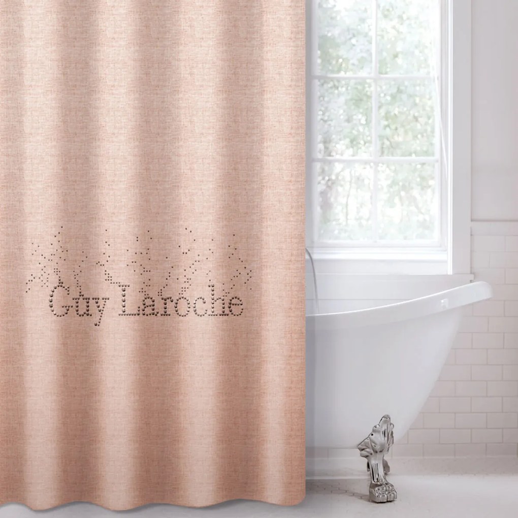 Κουρτίνα Μπάνιου (180x185) Με Τρουκς Guy Laroche Pandora Old Pink